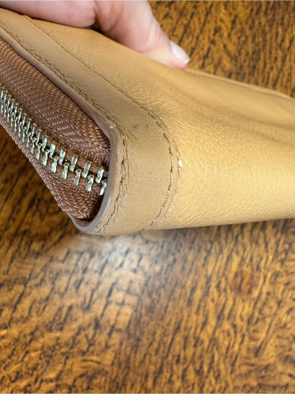 Tory Burch Amanda Continental Pebbled Leather Zip Wallet
